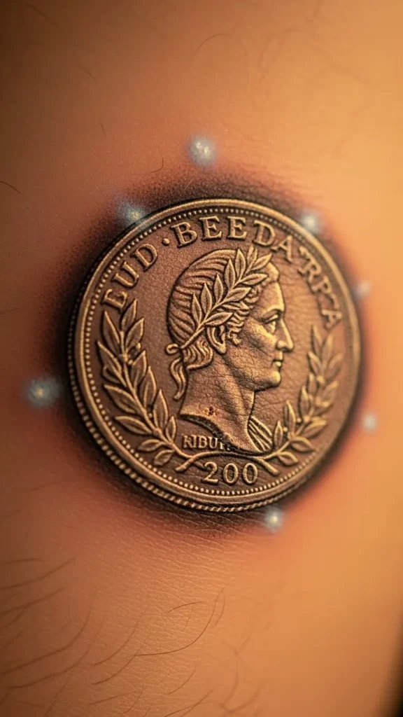  Lucky Coin with Soft Glow Shading