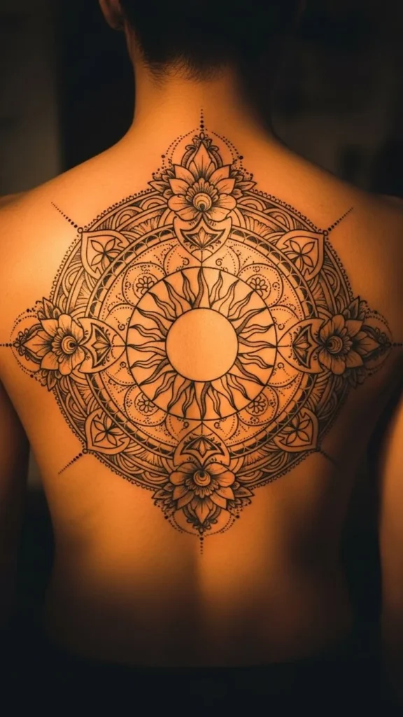 Mandala Sun Back Centerpiece