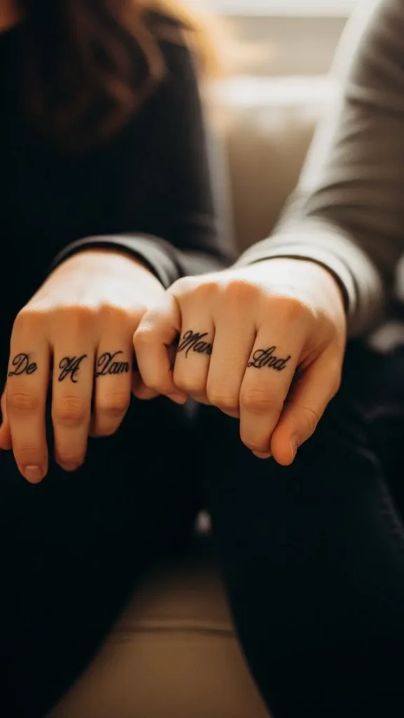 Matching Partner Name Tattoos