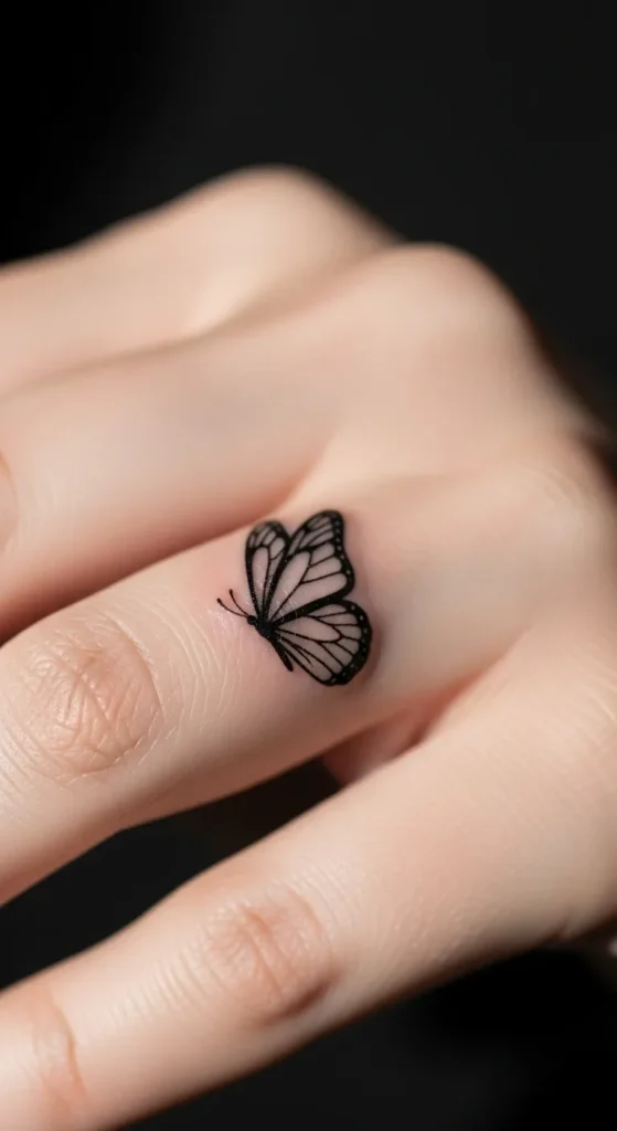 Micro Butterfly Tattoo