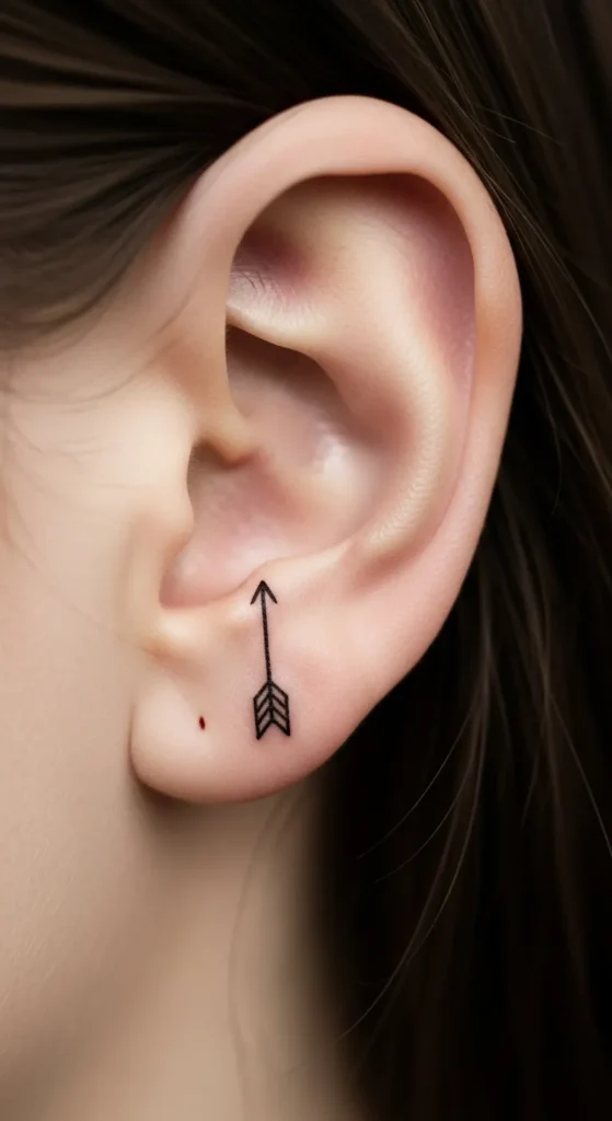 Minimal Arrow Point Behind the Ear