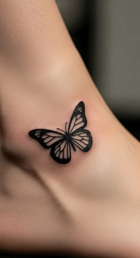 Minimal Butterfly Silhouette