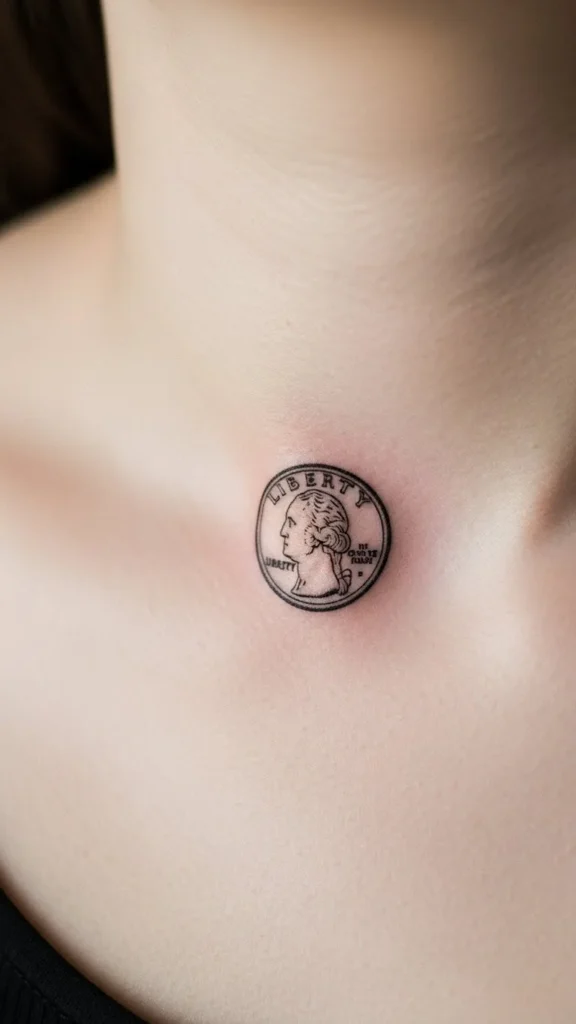 Minimal Gold Coin Outline