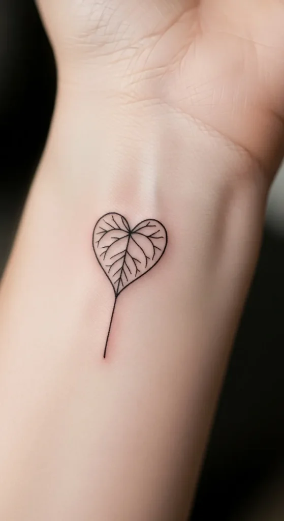 Minimal Heart Leaf