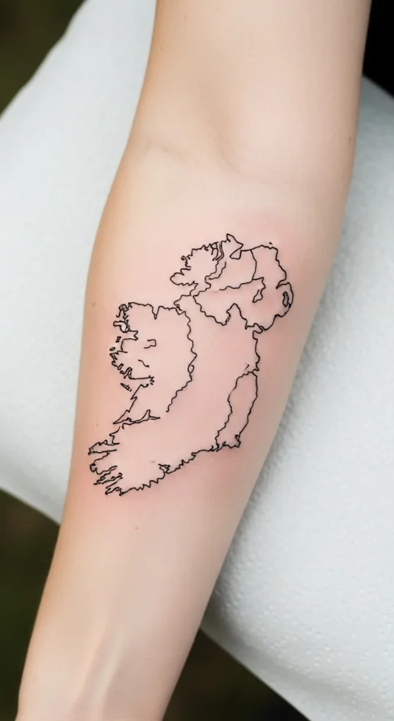 Minimal Irish Coastline Outline