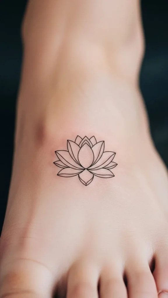 Minimal Lotus Bloom
