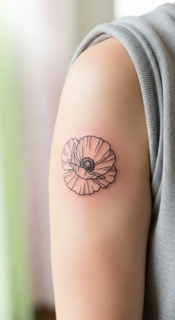 Minimal Poppy Outline