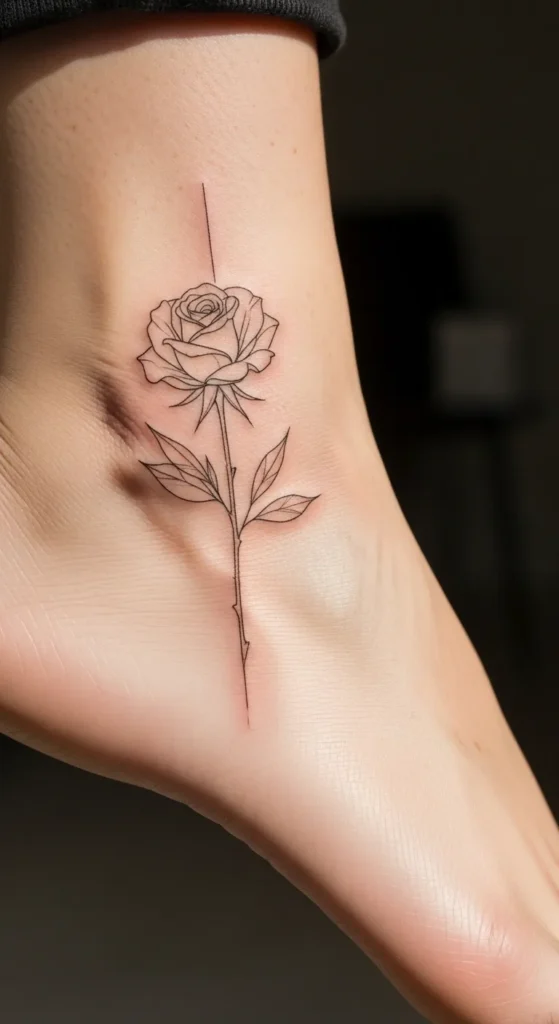 Minimal Rose on the Foot Arch