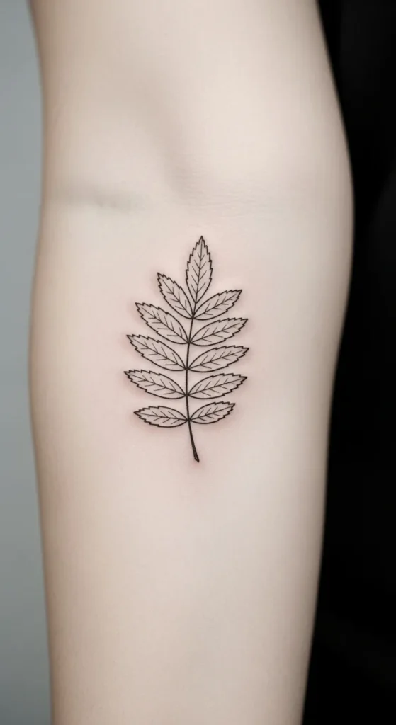 Minimal Rowan Leaf