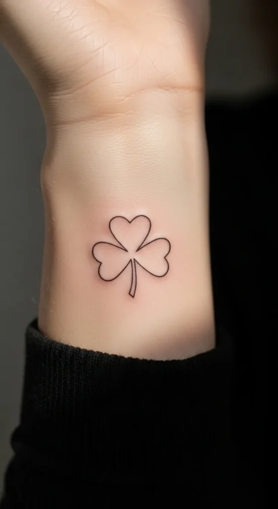 Minimal Shamrock Outline