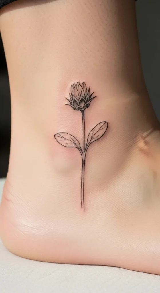 Minimal Sunflower Sprout