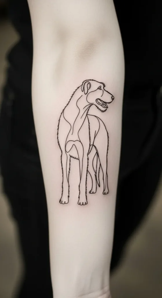 Minimal Wolfhound Outline