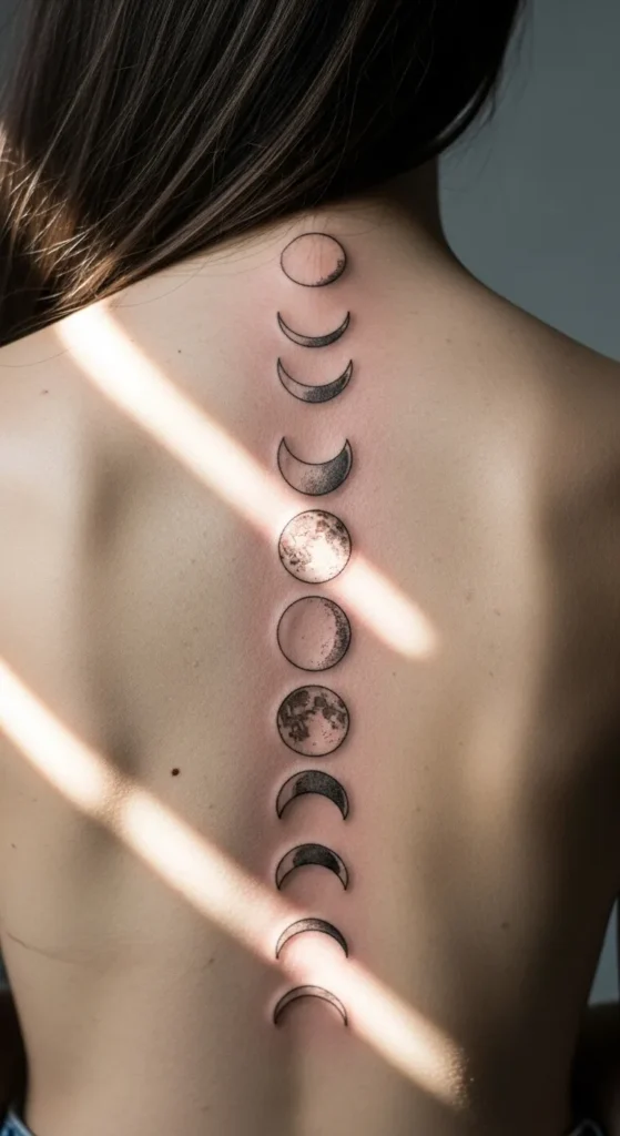 Moon Phases Along the Spine