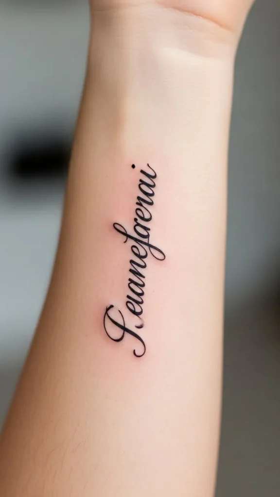 Name in Vertical Script