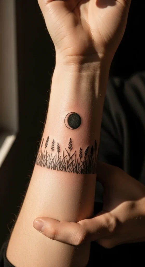 New Moon Above Wild Grass