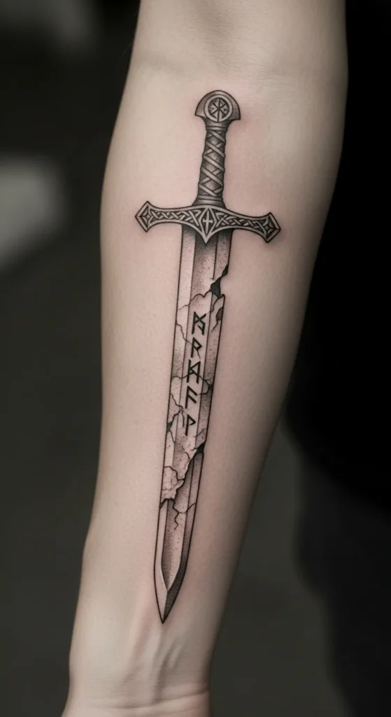 Nordic Sword Tattoo
