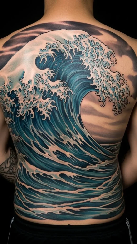 Ocean Wave Back Scene