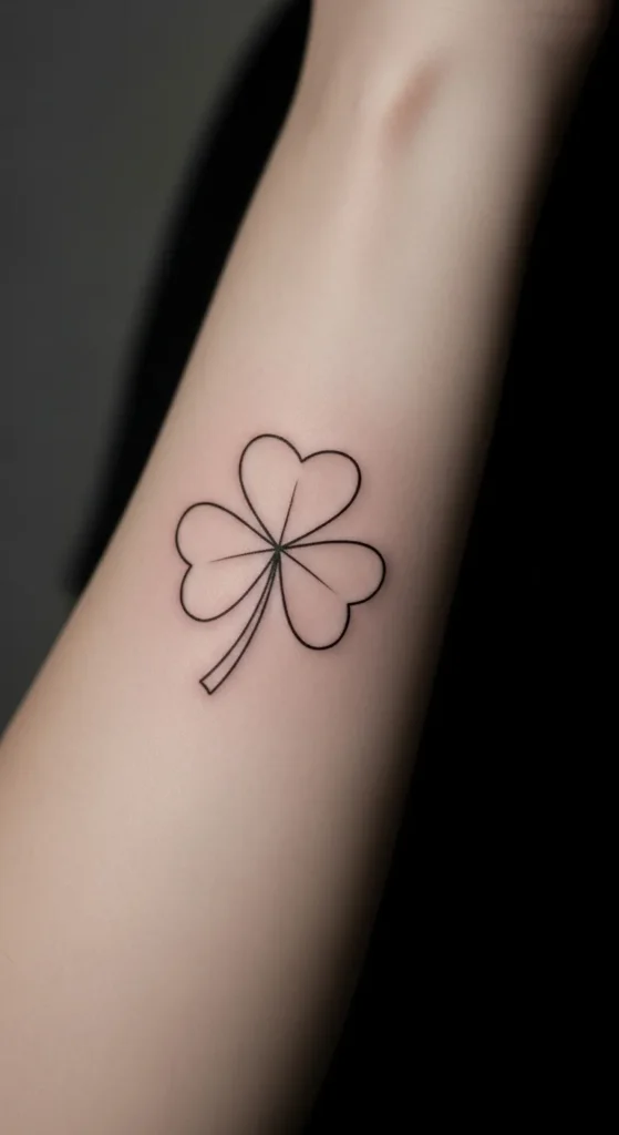 Outline Clover with Open Space