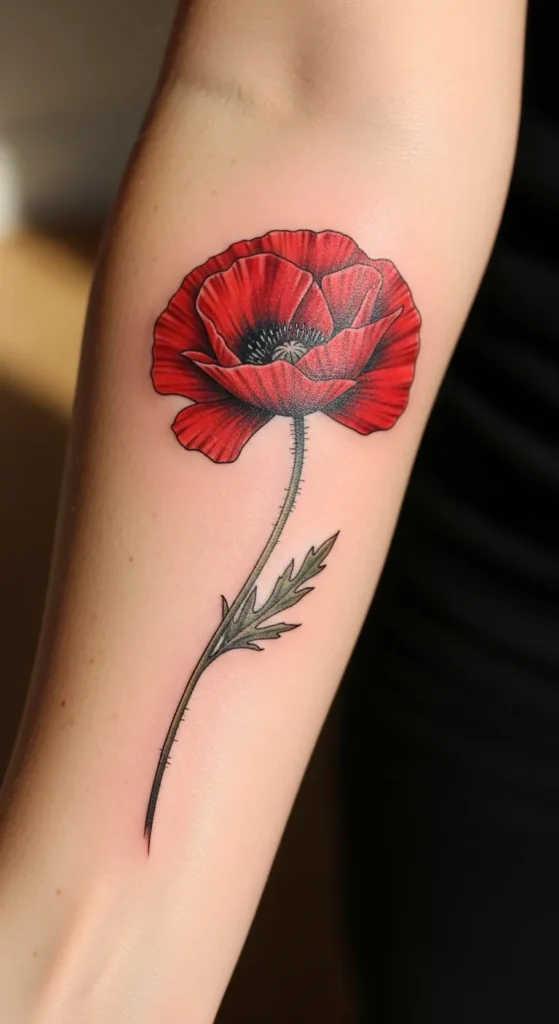 Poppy Spring Tattoo