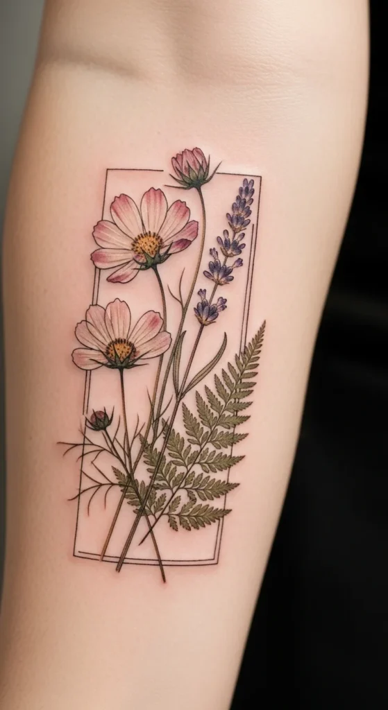 Pressed Flower Rectangle