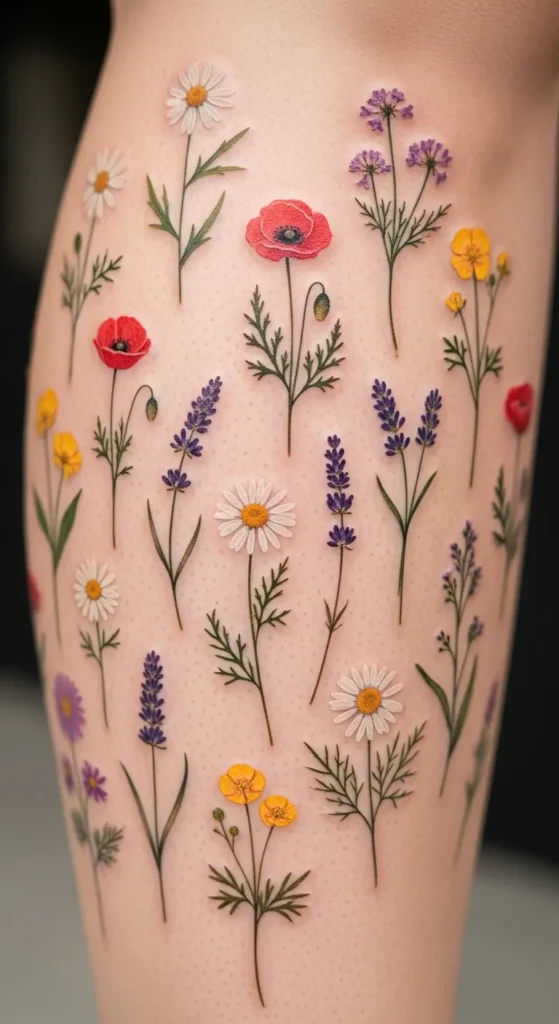 Pressed Flower Style on the Calf