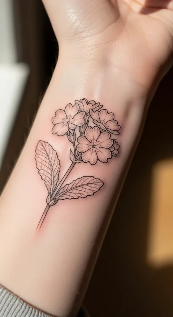Primrose Minimal Tattoo