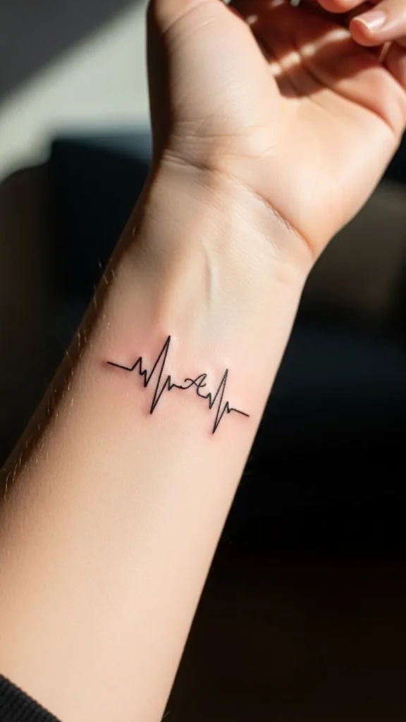 Pulse Line with Birth Initial