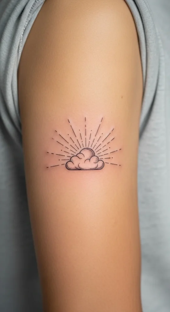 Rain Cloud With Sun Rays