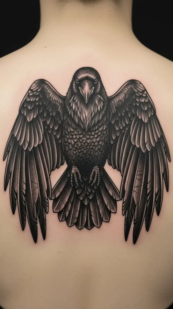 Raven Facing Forward