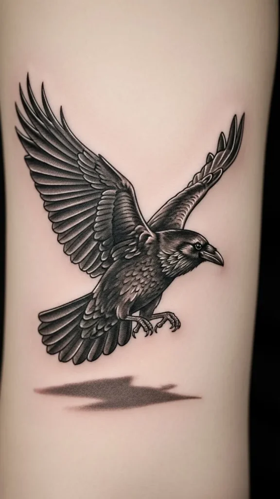 Raven with Soft Shadow Base