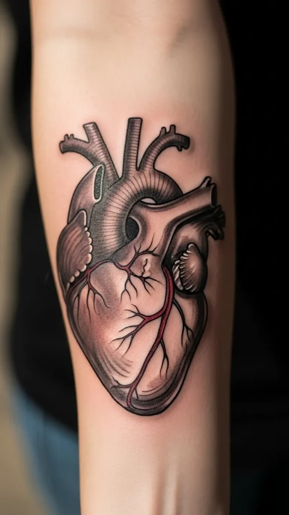 Realistic Heart Tattoos