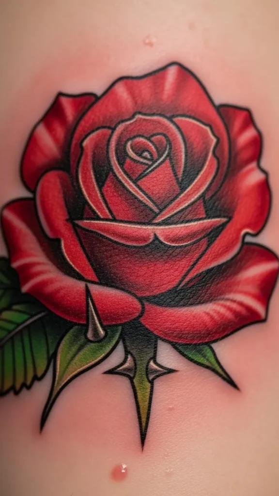 Red Rose With Hidden Thorn