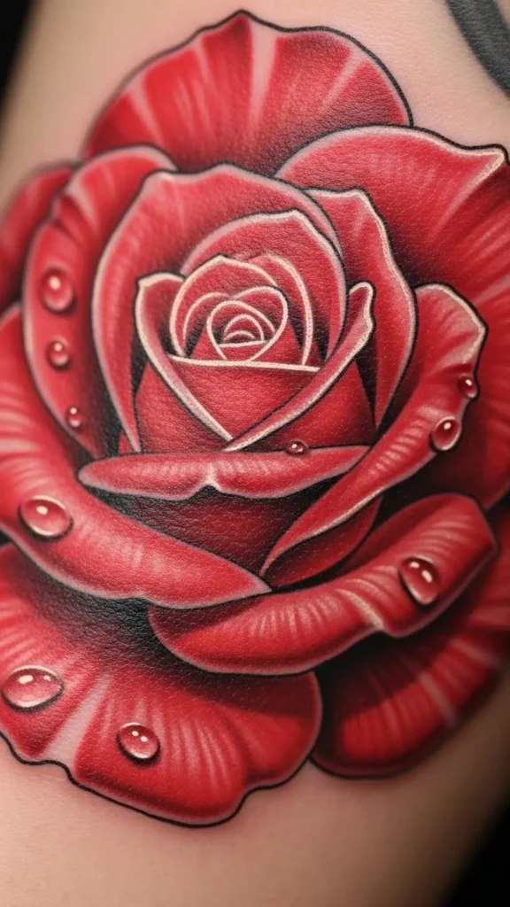  Red Rose With Petal Overlap