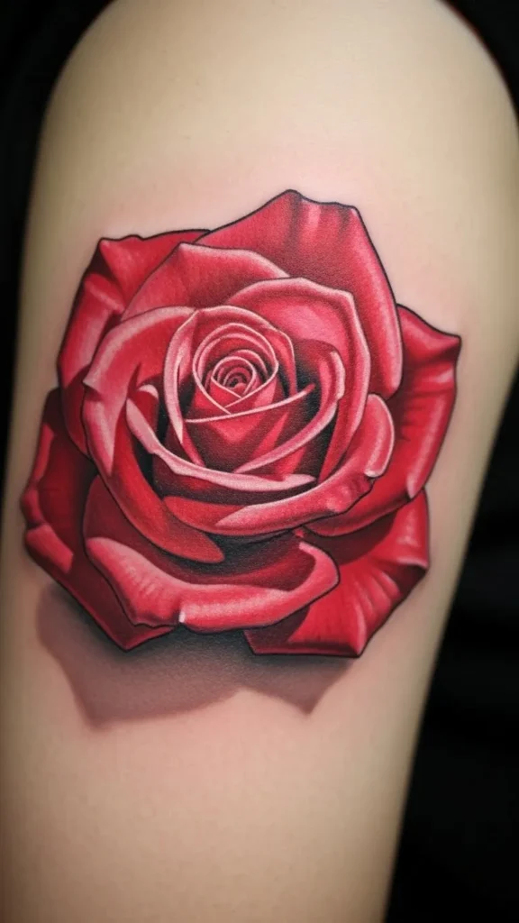 Red Rose With Soft Shadow