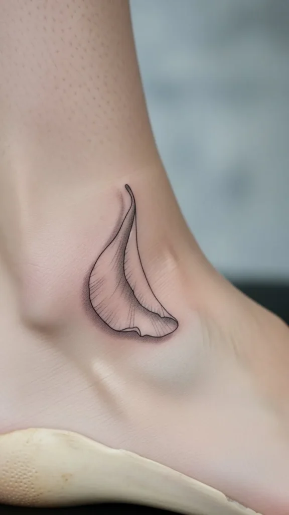  Rose Petal Ankle Tattoo