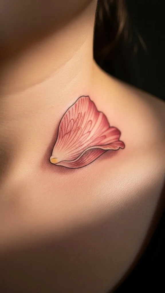 Rose Petal on the Collarbone