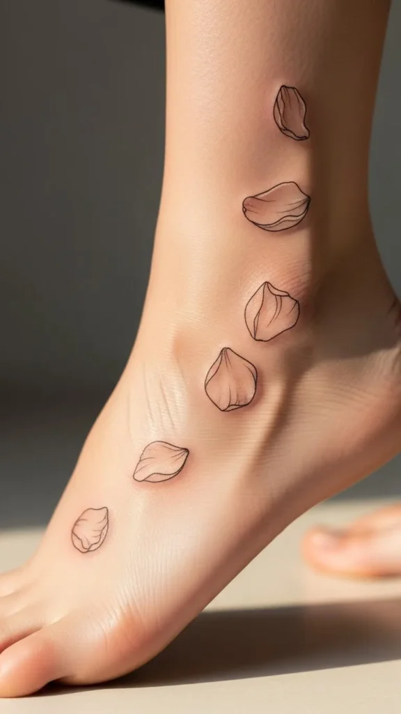 Rose Petal on the Side of the Foot