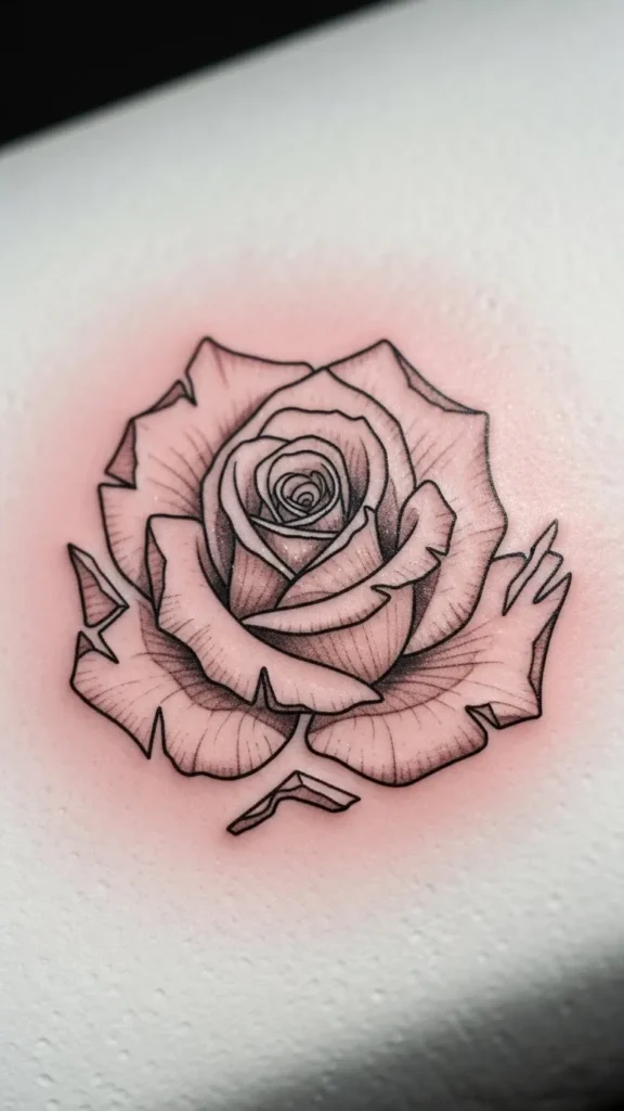  Rose Petal with Broken Edge Lines