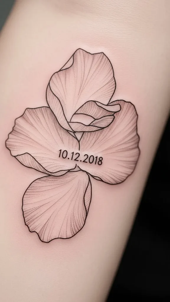 Rose Petal with Date Detail