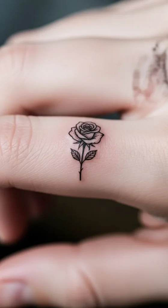 Rose on the Side of the Finger