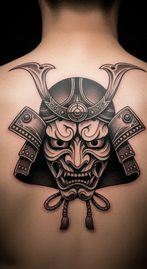 Samurai Mask Tattoo
