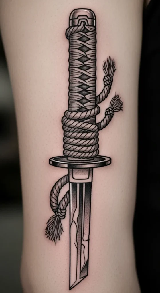 Samurai Sword With Rope Detail