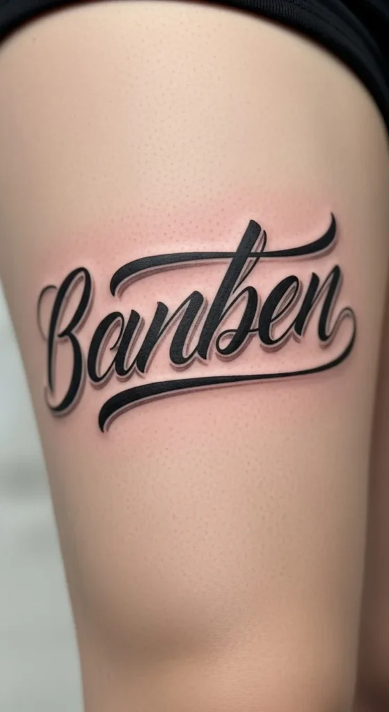 Script with Thick Lettering