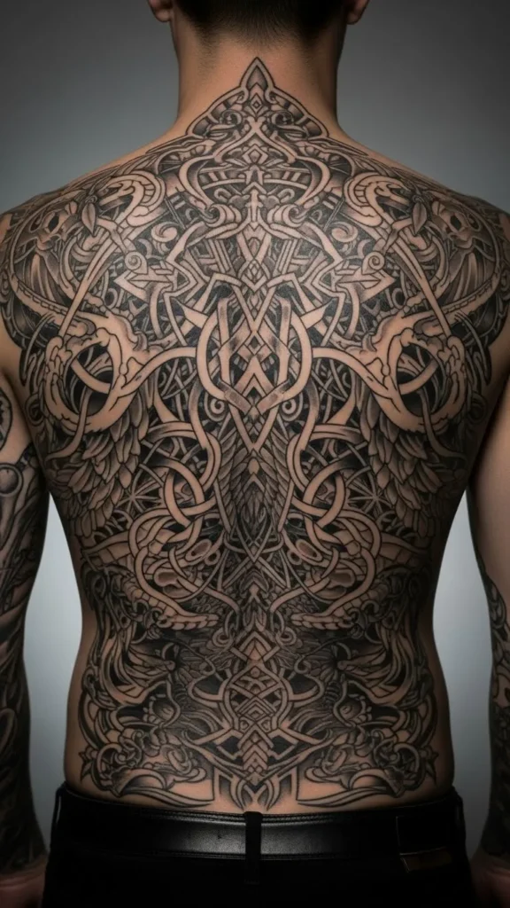 Shamrock Back Tattoos