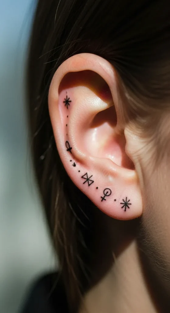 Shamrock Ear Tattoos