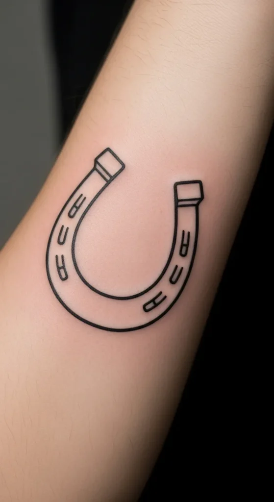 Simple Black Ink Horseshoe