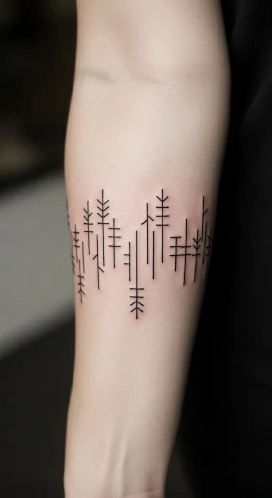 Simple Ogham-Inspired Line Marks