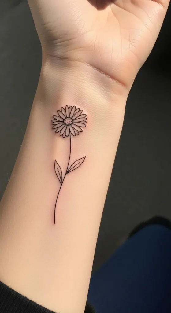 Single-Line Daisy Stem