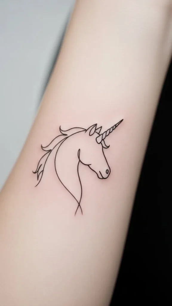 Single-Line Mythic Unicorn