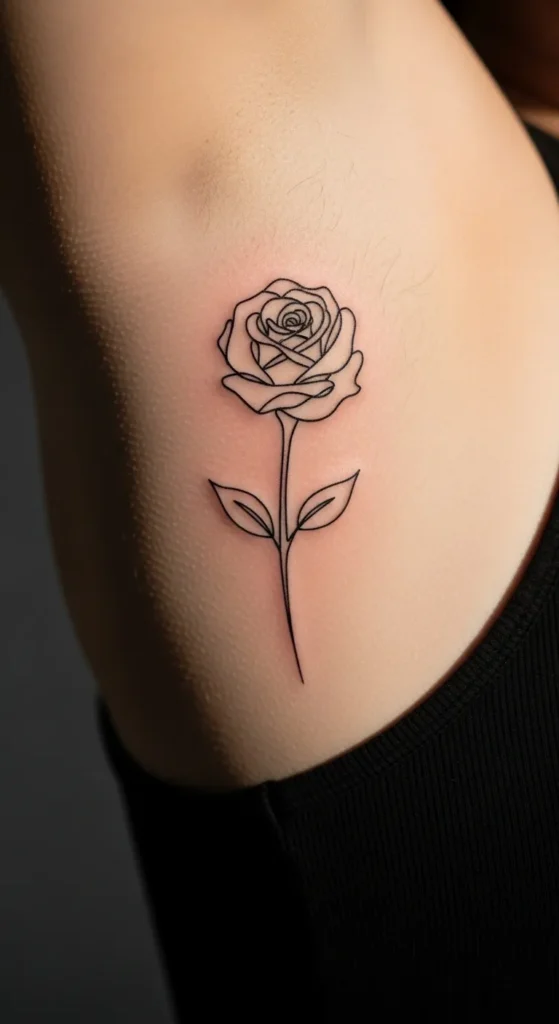  Single-Line Rose